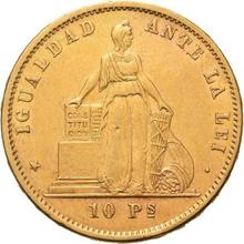 10 песо 1870 So  