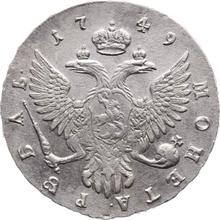 1 rublo 1749 ММД   "Tipo Moscú"