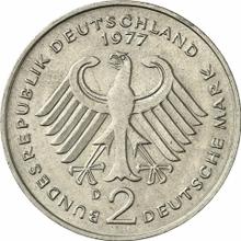 2 марки 1977 D   "Аденауэр"