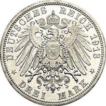 3 Mark 1913 A   "Mecklenburg Vorpommern Strelitz"