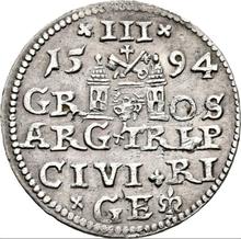 Trojak (3 groszy) 1594    "Riga"