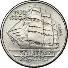 20 Zlotych 1980 MW   "50 Years of Dar Pomorza" (Pattern)