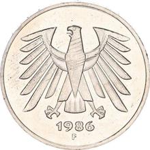 5 марок 1986 F  