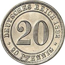 20 fenigów 1892 D  