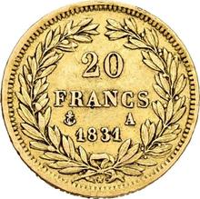 20 franków 1831 A   "Rant wypukły"