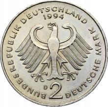 2 marcos 1994 D   "Willy Brandt"
