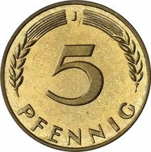 5 fenigów 1966 J  