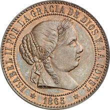 2 1/2 centimos de escudo 1865   