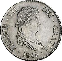 2 reales 1828 M AJ 