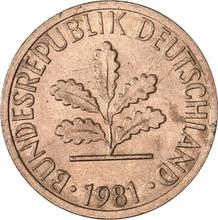 1 Pfennig 1981 D  