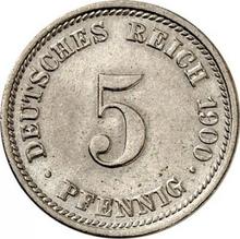5 Pfennige 1900 D  