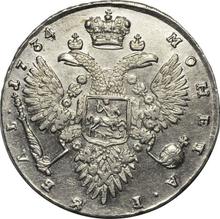 1 rublo 1734    "Corsé es paralelo al círculo."
