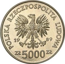 5000 złotych 1989 MW  ET "Toruń - Mikołaj Kopernik" (PRÓBA)