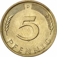 5 fenigów 1973 D  