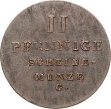2 пфеннига 1833 C  