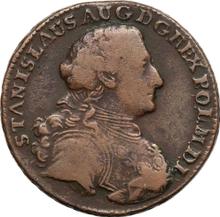 Трояк (3 гроша) 1766  g  "Портрет в доспехах"