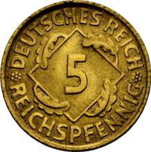 5 рейхспфеннигов 1925 D  