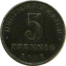 5 пфеннигов 1921 A  