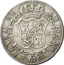 4 reales 1843 B CC 