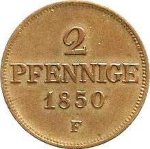 2 пфеннига 1850  F 