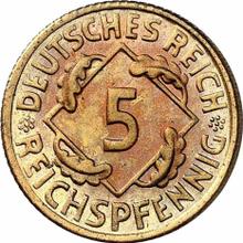 5 Reichspfennigs 1924 D  