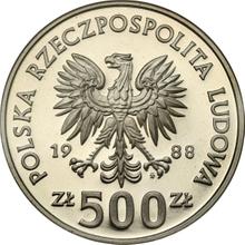 500 Zlotych 1988 MW  SW "Hedwig I. von Polen"