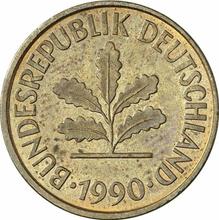 5 Pfennige 1990 F  