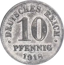 10 пфеннигов 1918 D  