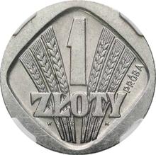 1 Zloty 1958   WK "Ohren in Rhombus" (Probe)