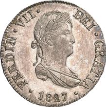 2 reales 1827 S JB 