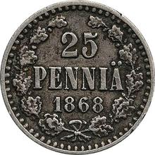 25 Penniä 1868  S 