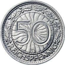 50 рейхспфеннигов 1937 D  