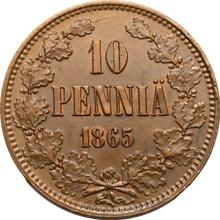 10 Penniä 1865   