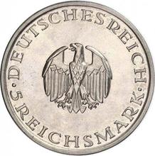 5 Reichsmarks 1929 J   "Lessing"
