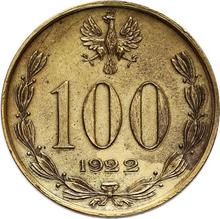 100 marcos 1922    "Józef Piłsudski" (Pruebas)