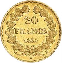 20 франков 1834 B  