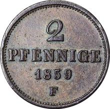 2 пфеннига 1859  F 