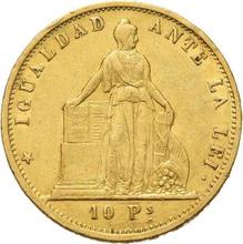 10 Pesos 1857 So  