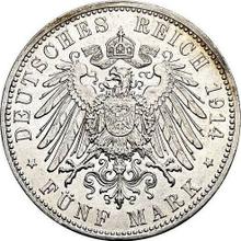 5 marcos 1914 D   "Bavaria"