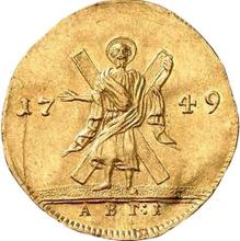 Chervonetz (Ducat) 1749    "St Andrew the First-Called on the reverse"