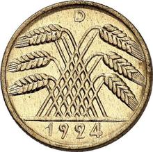 10 Rentenpfennigs 1924 D  