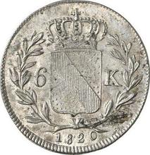 6 Kreuzer 1820   