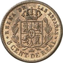 5 centimos de real 1860   