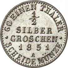 Medio Silber Groschen 1851 A  