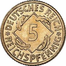 5 Reichspfennig 1924 E  