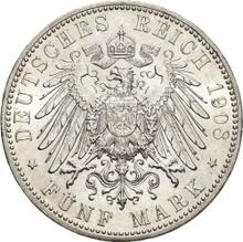 5 marcos 1908 D   "Bavaria"