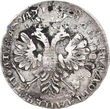 Poltina (1/2 Rubel) ҂АΨE (1705)    "Porträt des Jahres 1706"