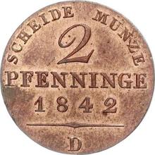 2 Pfennig 1842 D  