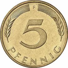 5 fenigów 1975 F  