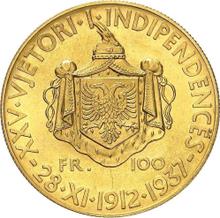 100 Franga Ari 1937 R   "Independence"